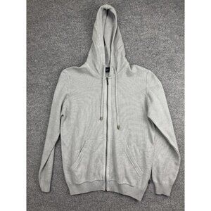 Sand Copenhagen‎ Sweater Mens Large Gray Knit Full Zip Hooded Jacket Casual